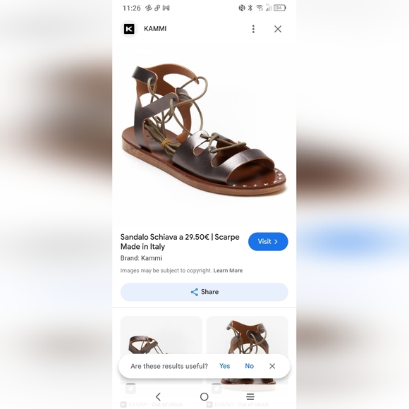 Kammi laced up leather sandals made in Italy - Picture 10 of 10